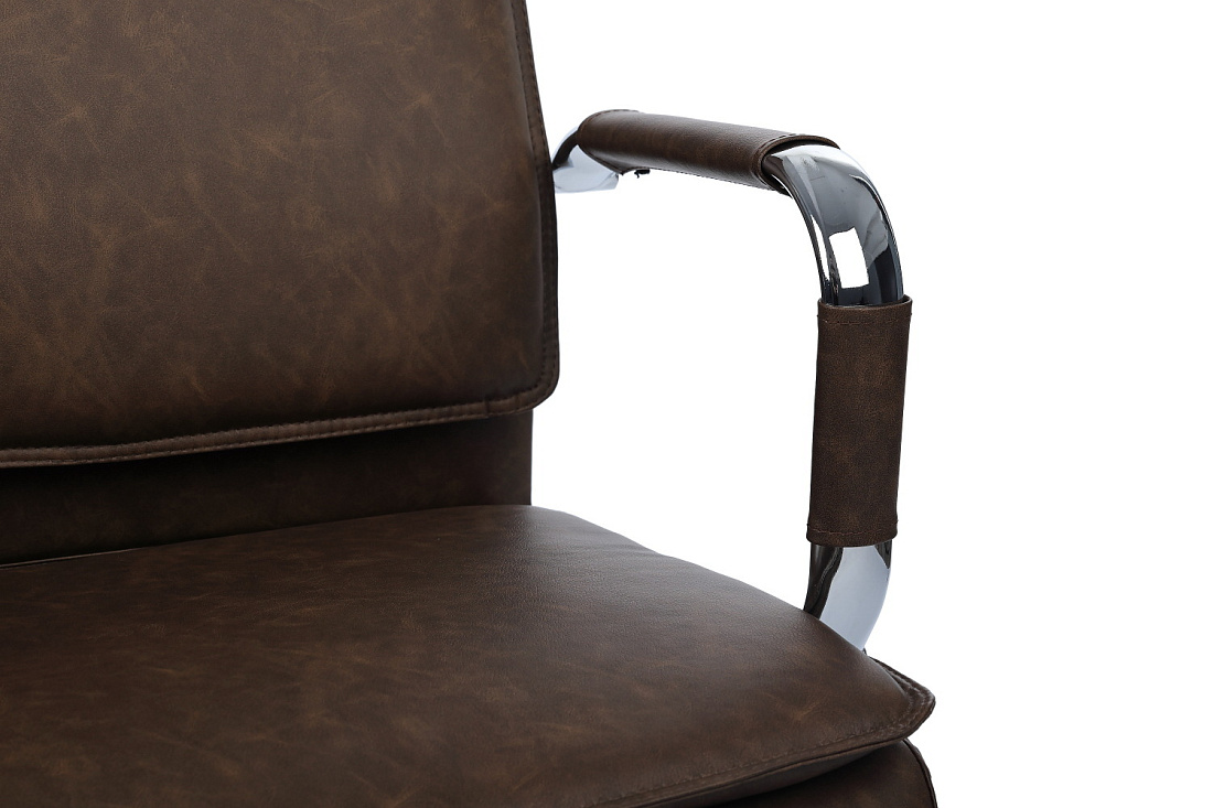 кресло руководителя rv chair dil 6018h коричневая экокожа фото